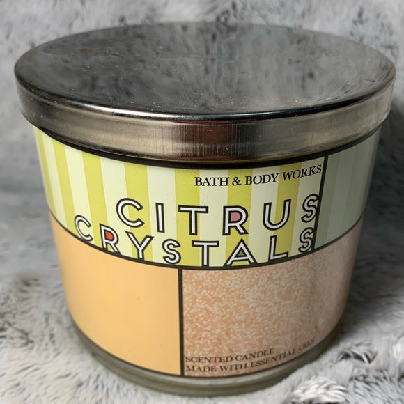 Citrus Crystals 3-Wick Candle from Bath & Body Works (2019) BBW - Picture 1 of 3